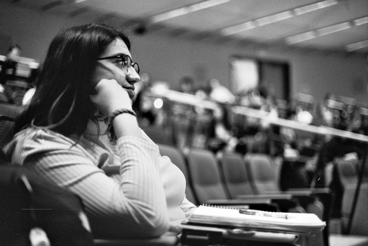 During a Wednesday afternoon of spring term, Marian attends a meeting for ASUO and meets with leaders of other organizations. &#8220;I call this home because I care for the development of it and my organizing work I do on campus, so people know they belong here, and so I know that when I leave, it may be a better place for people of color to feel included.&#8221;