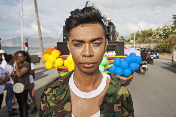 At the 2018 Gay Pride, Domingos Barros poses for a portrait. For the second year, LGBT members marched on the streets of Dili, capital of East-Timor, to celebrate the existence of the community.