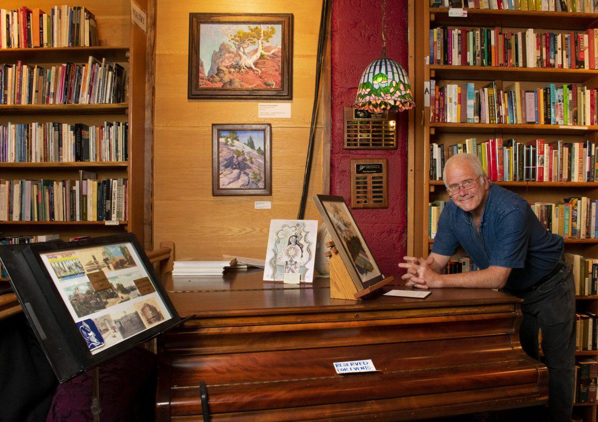 Tsunami Books has been slowly pieced together since it first became a bookstore in 1995, with many of the shelves and pieces of furniture either having been donated from Autzen stadium, local school gymnasiums or handmade by Landfield himself as the shop&#8217;s owner. One of his favorite things about the shop pre-pandemic was hosting mini concerts and poetry slam nights on the stage near the piano.