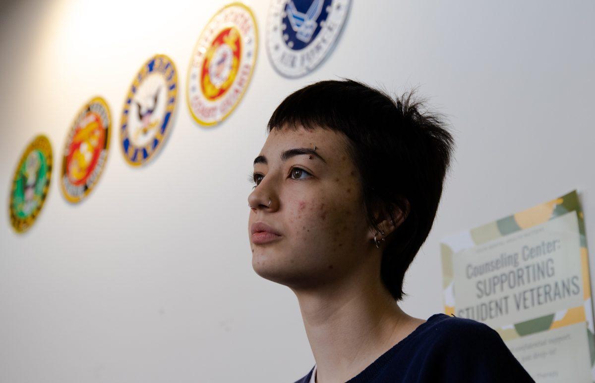 Becca Thomas was drawn to the Veterans Center to connect with other students who have military backgrounds. Thomas&#8217; father was deployed for 18 years, 10 of which were active duty. And even though she hasn&#8217;t served herself, she was still welcomed with open arms.